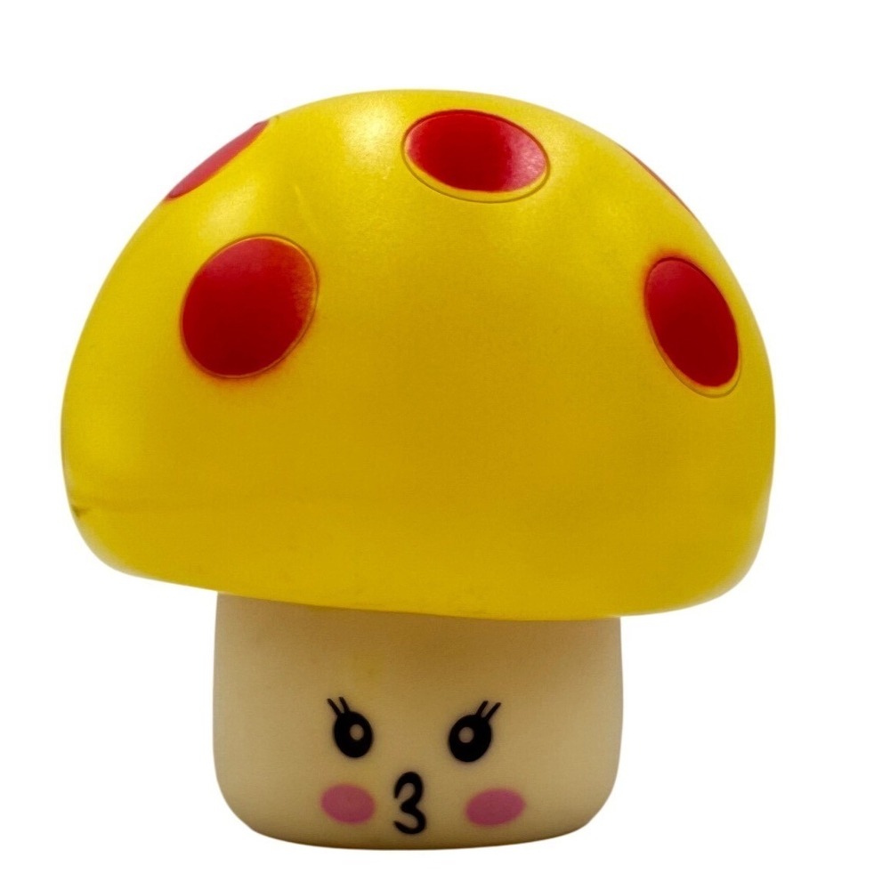 A&A Global 6" Yellow Red Polka Dot Kawaii Mushroom Squishy‎ Toy Fidget 21030